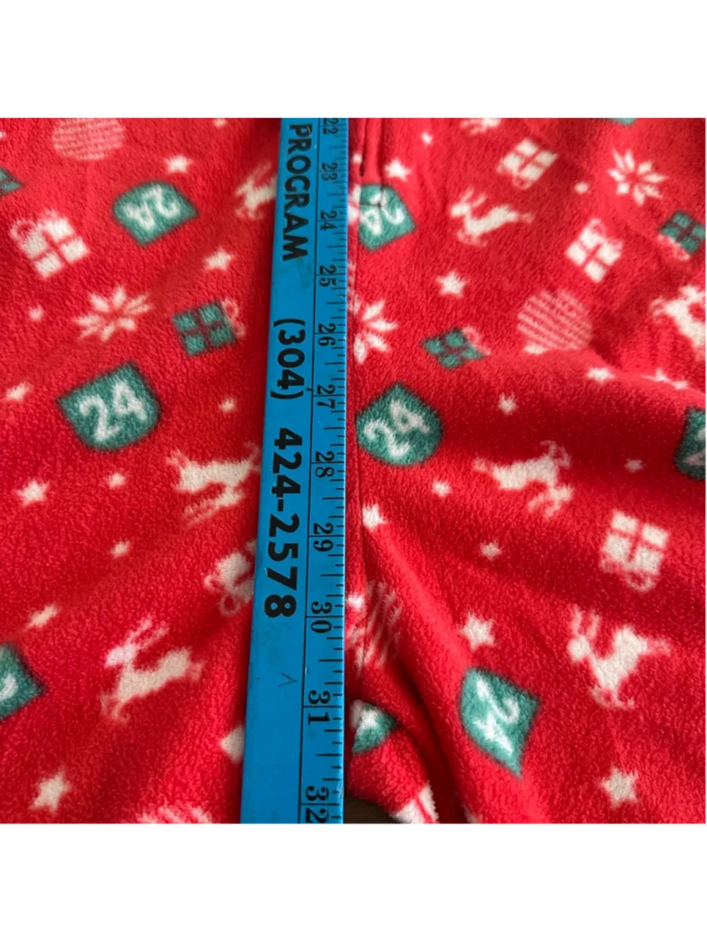 Girls Esmara Christmas One-Piece Pajamas M 8/10 Red Snowflakes Reindeer